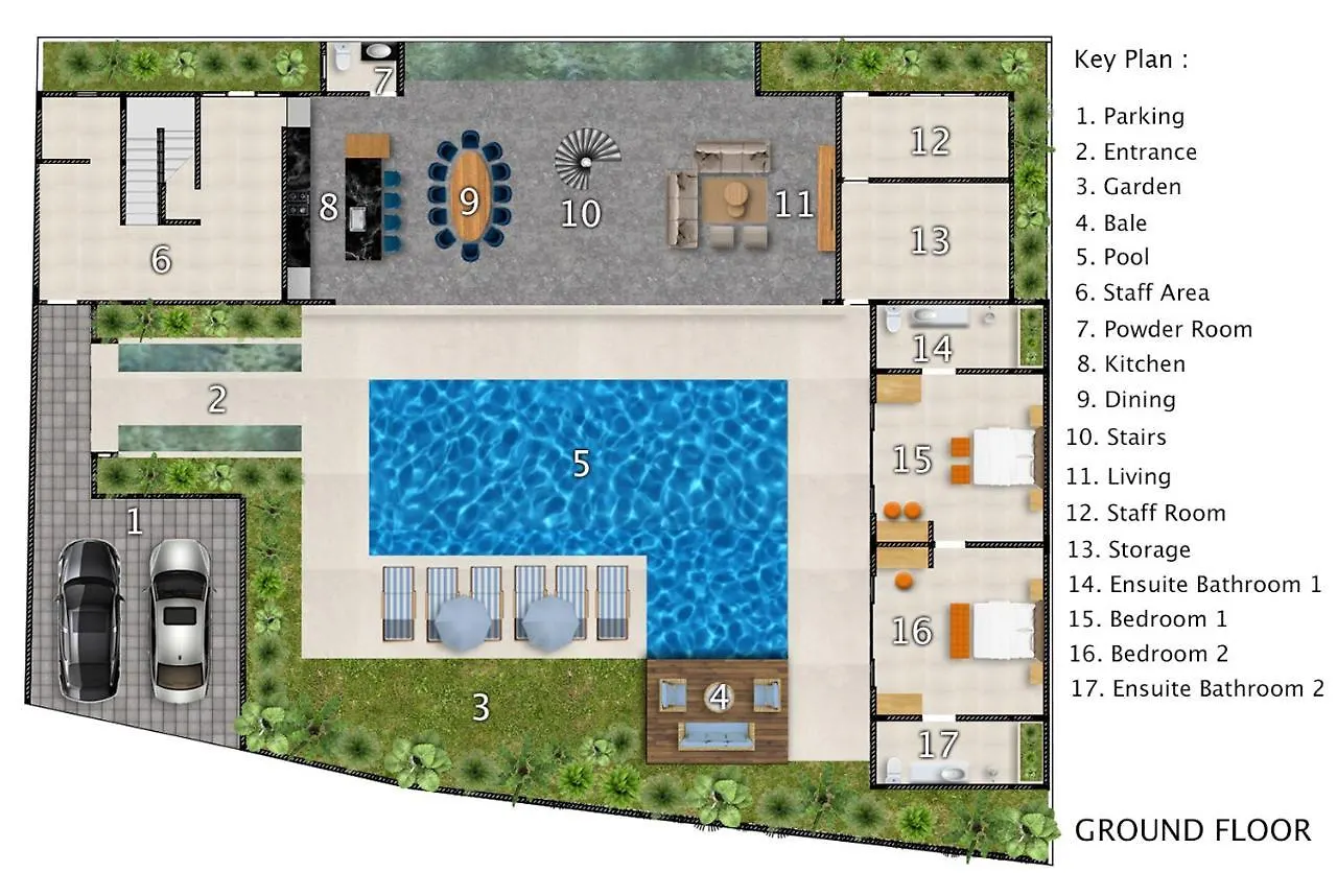 The Botanical 6 Bed Luxury 900 Meter From Beach Seminyak Vila